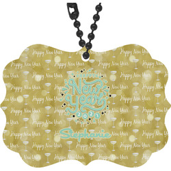 Happy New Year Rear View Mirror Charm w/ Name or Text