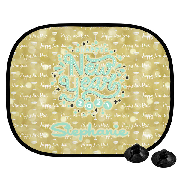 Custom Happy New Year Car Side Window Sun Shade w/ Name or Text