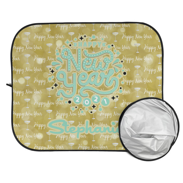 Happy New Year Car Sun Shades - FOLDED & UNFOLDED