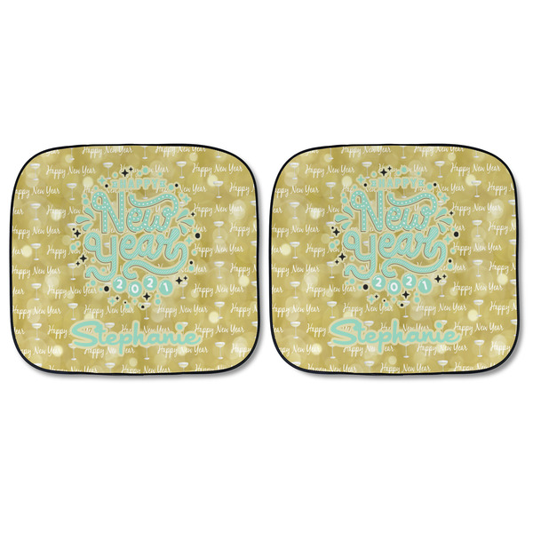 Happy New Year Car Sun Shades - FRONT