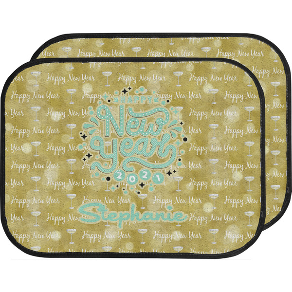Custom Happy New Year Car Floor Mats (Back Seat) w/ Name or Text