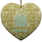 Happy New Year Heart Ceramic Ornament w/ Name or Text