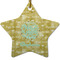 Happy New Year Ceramic Flat Ornament - Star (Front)