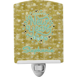 Happy New Year Ceramic Night Light w/ Name or Text