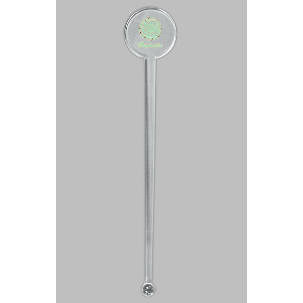 Happy New Year Clear Plastic 7" Stir Stick - Round - Single Stick