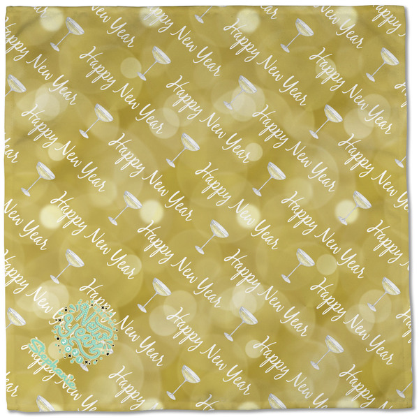 Happy New Year Cloth Napkins - Personalized Dinner (Full Open)