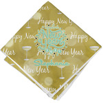 Happy New Year Cloth Cocktail Napkin - Single w/ Name or Text