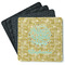 Happy New Year Square Rubber Backed Coasters - Set of 4 w/ Name or Text