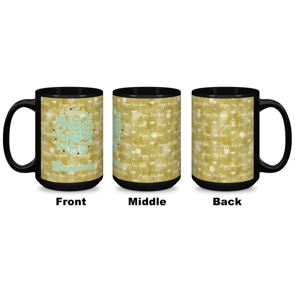 Happy New Year Coffee Mug - 15 oz - Black APPROVAL