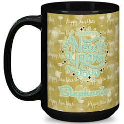 Happy New Year 15 Oz Coffee Mug - Black (Personalized)