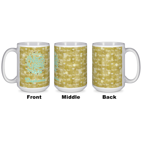 Happy New Year Coffee Mug - 15 oz - White APPROVAL