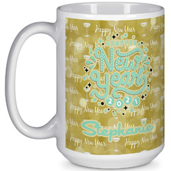 Happy New Year 15 Oz Coffee Mug - White (Personalized)
