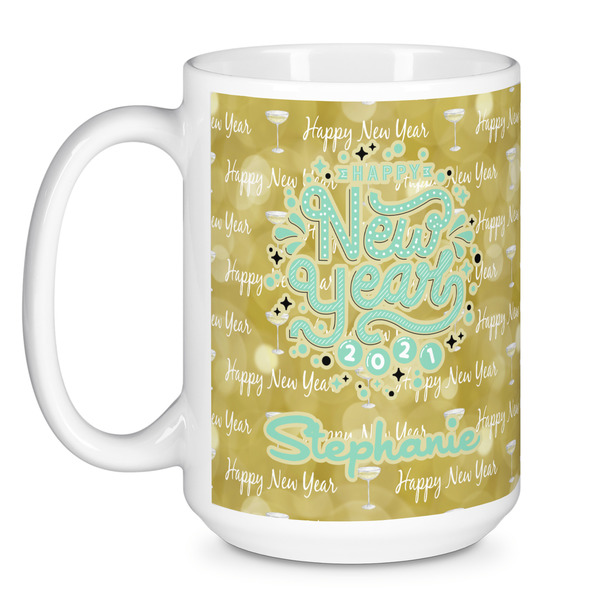 Happy New Year Coffee Mug - 15 oz - White