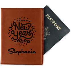 Happy New Year Passport Holder - Faux Leather (Personalized)