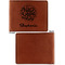 Happy New Year Cognac Leatherette Bifold Wallets - Front and Back Single Sided - Apvl