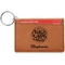 Happy New Year Cognac Leatherette Keychain ID Holders - Front Credit Card