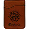 Happy New Year Cognac Leatherette Phone Wallet close up