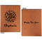Happy New Year Cognac Leatherette Portfolios with Notepad - Small - Double Sided- Apvl