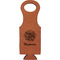 Happy New Year Cognac Leatherette Wine Totes - Single Front