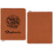 Happy New Year Cognac Leatherette Zipper Portfolios with Notepad - Single Sided - Apvl
