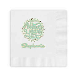 Happy New Year Coined Cocktail Napkins (Personalized)