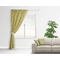 Happy New Year Curtain With Window and Rod - in Room Matching Pillow