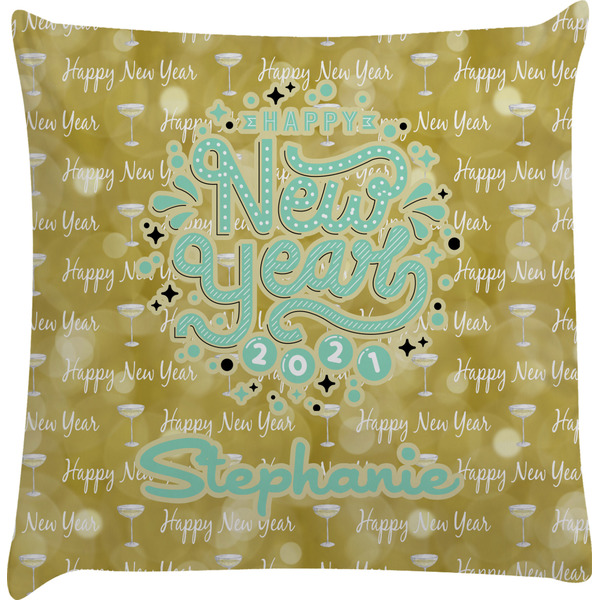 Custom Happy New Year Decorative Pillow Case w/ Name or Text