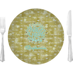 Happy New Year 10" Glass Lunch / Dinner Plates - Single or Set (Personalized)