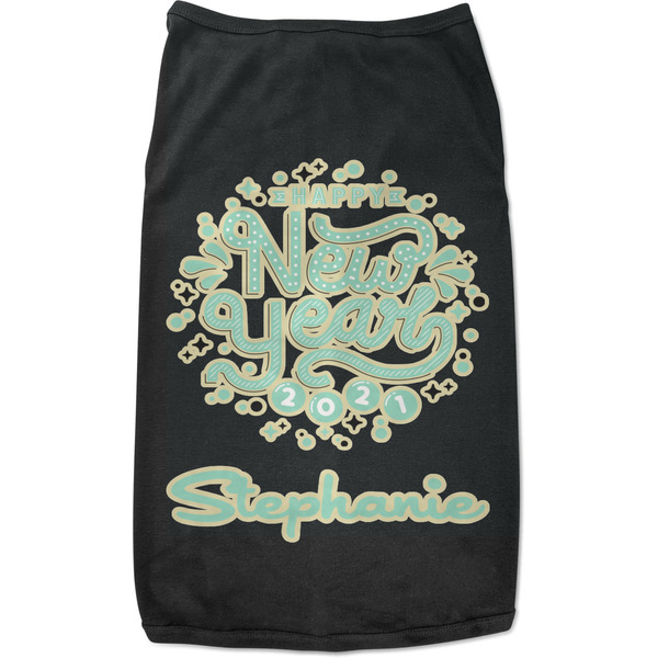 Custom Happy New Year Black Pet Shirt - M (Personalized)