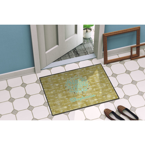 Happy New Year Door Mat Lifestyle