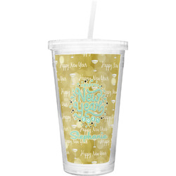 Happy New Year Double Wall Tumbler with Straw (Personalized)