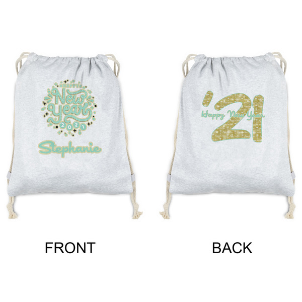 Happy New Year Drawstring Backpacks - Sweatshirt Fleece - Double Sided - APPROVAL