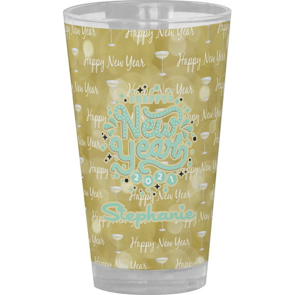 Custom Happy New Year Pint Glass - Full Color (Personalized)