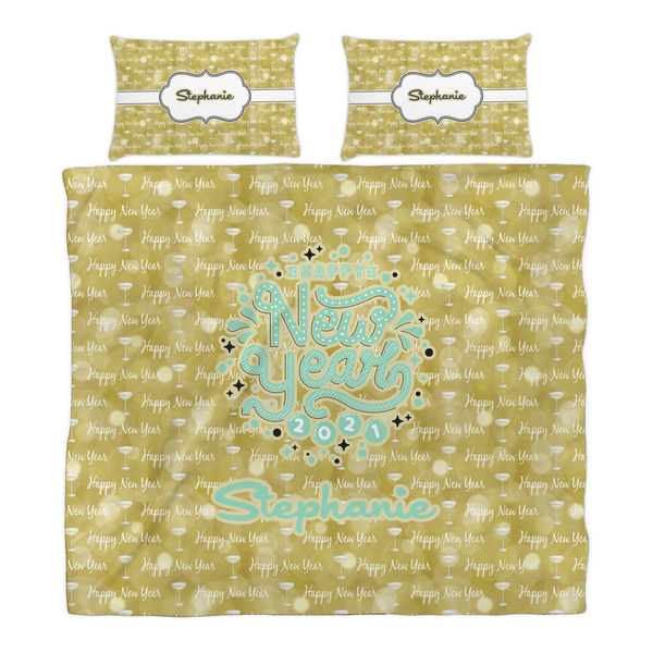 Happy New Year Duvet Cover Set - King - Alt Approval
