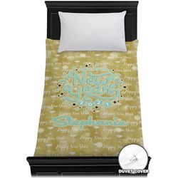 Happy New Year Duvet Cover - Twin w/ Name or Text