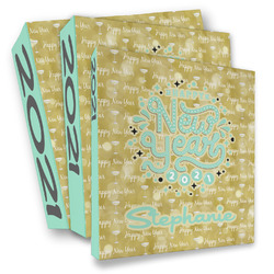 Happy New Year 3 Ring Binder - Full Wrap (Personalized)