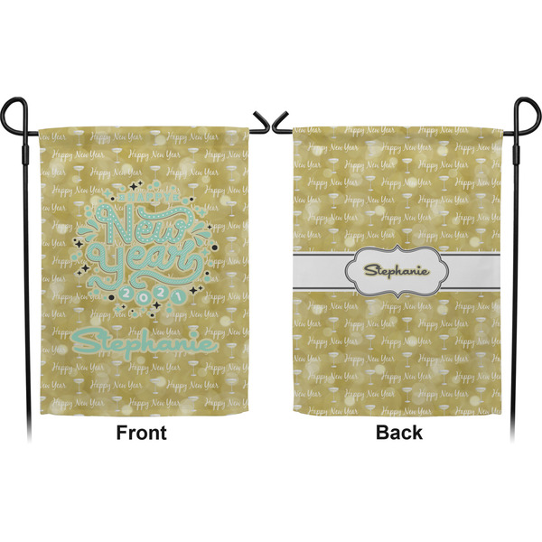 Happy New Year Garden Flag - Double Sided Front and Back