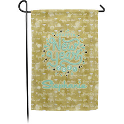 Happy New Year Small Garden Flag - Double Sided w/ Name or Text