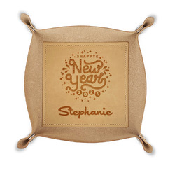 Happy New Year Genuine Leather Dice Tray