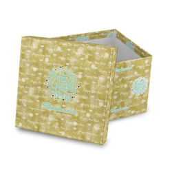 Happy New Year Gift Box with Lid - Canvas Wrapped (Personalized)