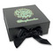 Happy New Year Gift Boxes with Magnetic Lid - Black - Front (angle)