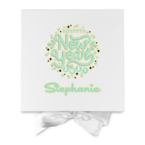 Happy New Year Gift Boxes with Magnetic Lid - White - Approval