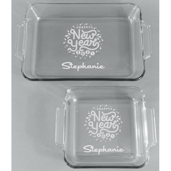 Happy New Year Glass Baking Dish Set - FRONT