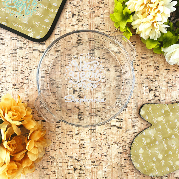 Happy New Year Glass Pie Dish - LIFESTYLE