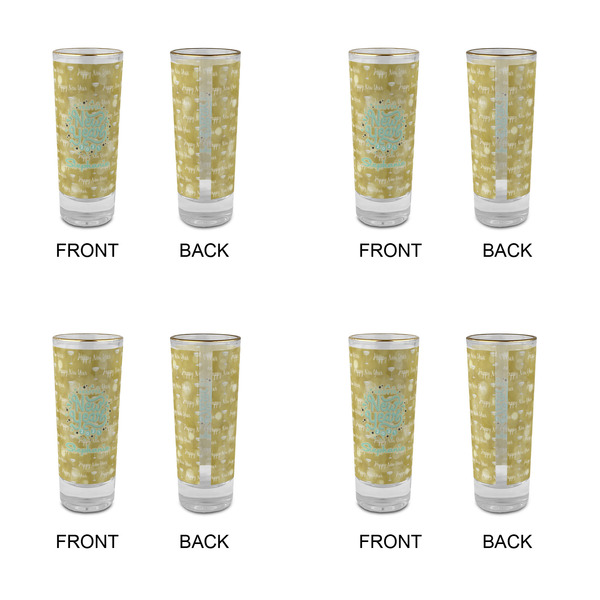 Happy New Year Glass Shot Glass - 2 oz - Set of 4 - APPROVAL