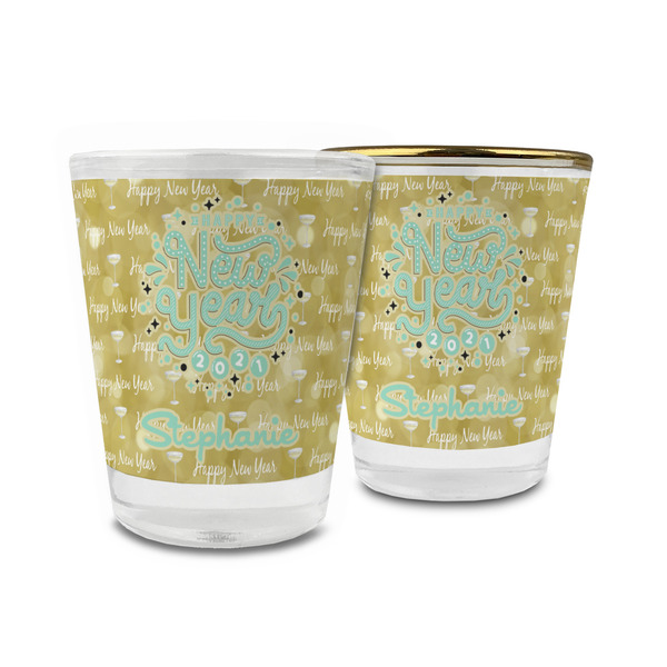 Custom Happy New Year Glass Shot Glass - 1.5 oz (Personalized)