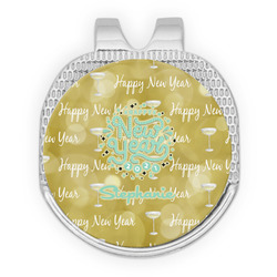 Happy New Year Golf Ball Marker - Hat Clip - Silver