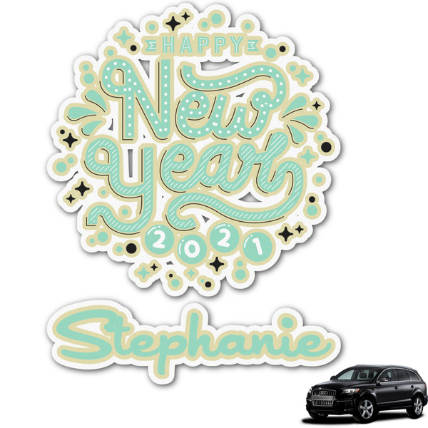 Custom Happy New Year Graphic Car Decal (Personalized)
