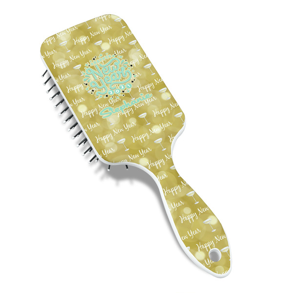 Happy New Year Hair Brush - Angle View