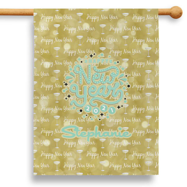 Custom Happy New Year 28" House Flag (Personalized)